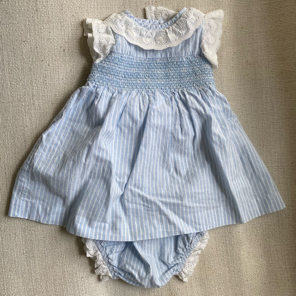 Patricia Mendiluce dress and bloomers, sz 6 months